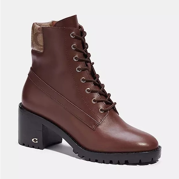 Coach Jill Walnut Leather Ankle Boots. Like New Condition. - Picture 1 of 15